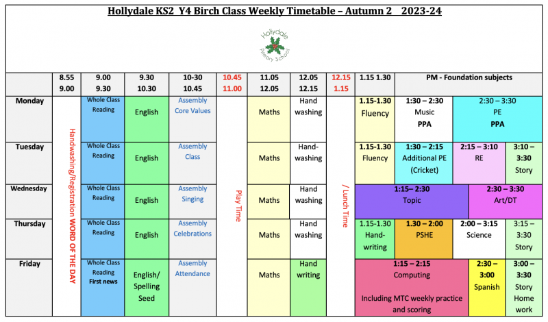 Timetable 7