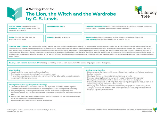 The Lion, the Witch and the Wardrobe
