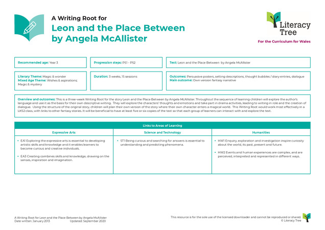 Curriculum for Wales Cover Sheets - PS1-2 (Year 3) Autumn term