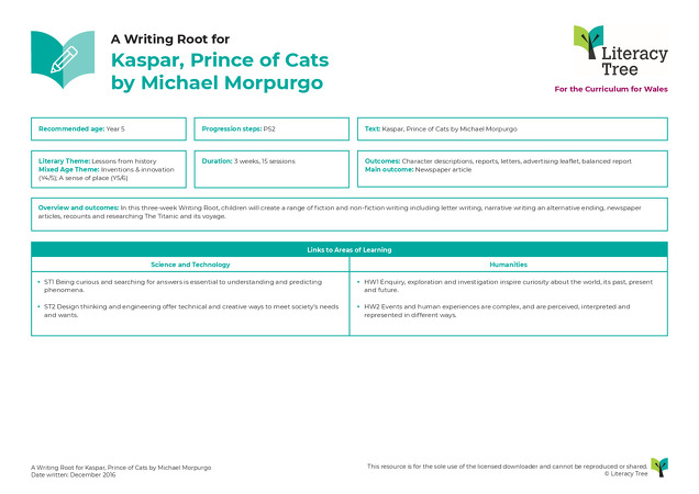 Curriculum for Wales Cover Sheets - PS2 (Year 5) Summer term