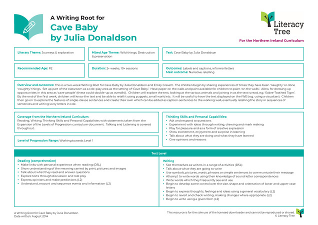 Cover sheets for Northern Ireland Curriculum - P2 (Year 1) Autumn term