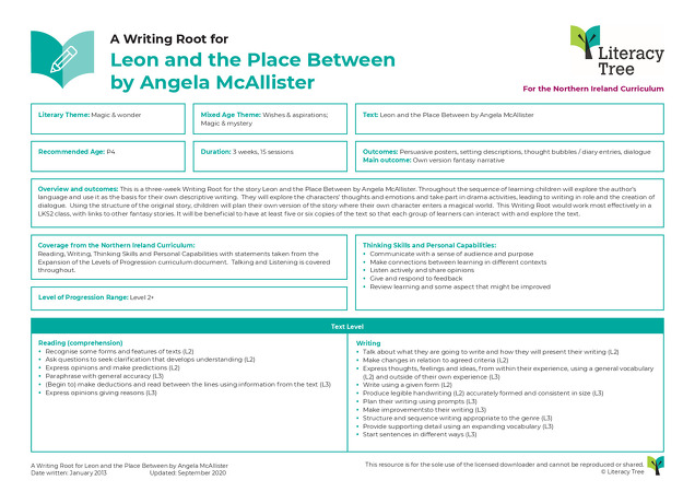 Cover sheets for Northern Ireland Curriculum - P4 (Year 3) Autumn term