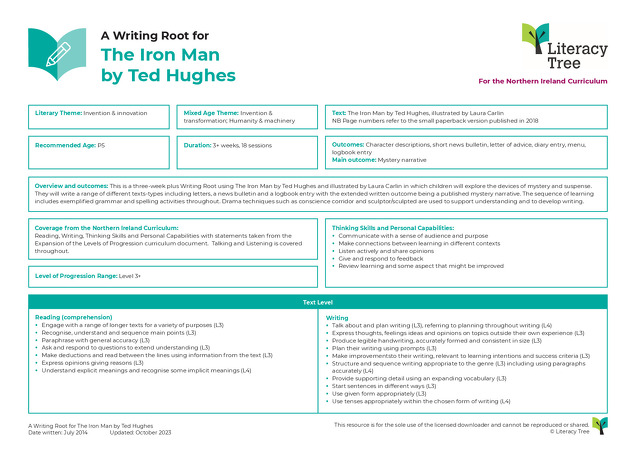 Cover sheets for Northern Ireland Curriculum - P5 (Year 4) Autumn term