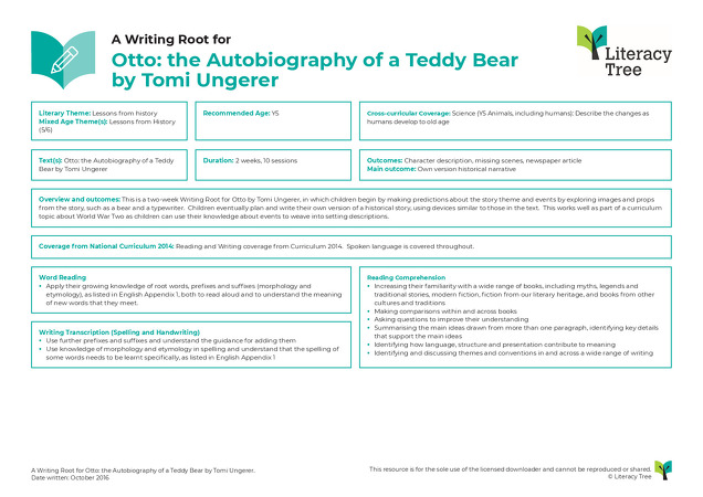 Otto, Autobiography of a Teddy Bear
