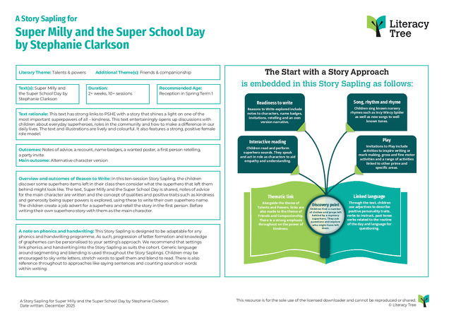 Super Milly and the Super School Day (Sapling)